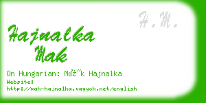 hajnalka mak business card